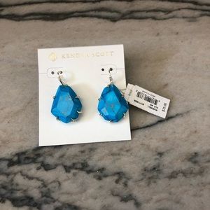 NWT Kendra Scott Rosenell Aqua Howlite Earrings
